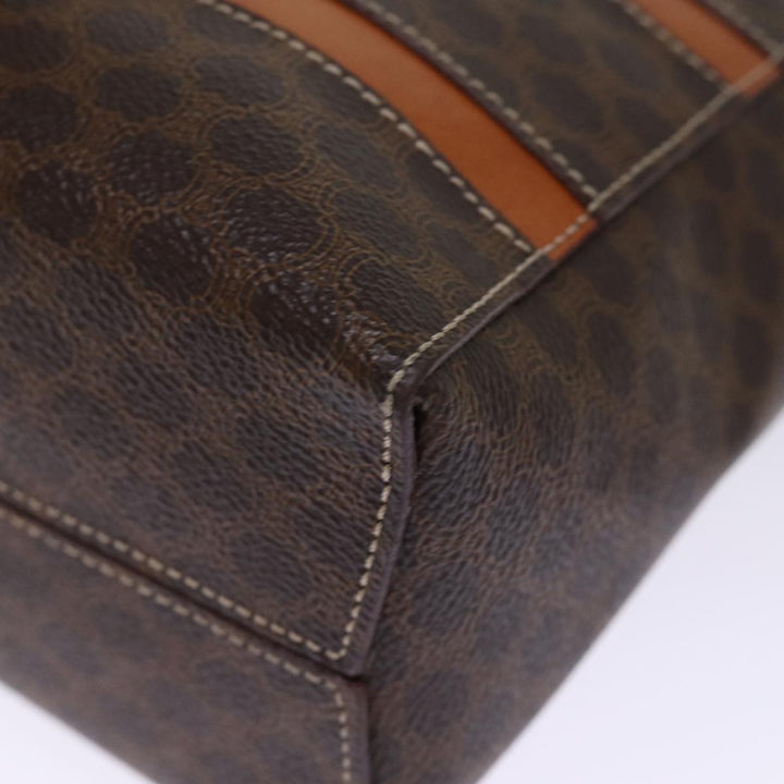 Celine Macadam Canvas Hand Bag PVC Brown Auth 74544