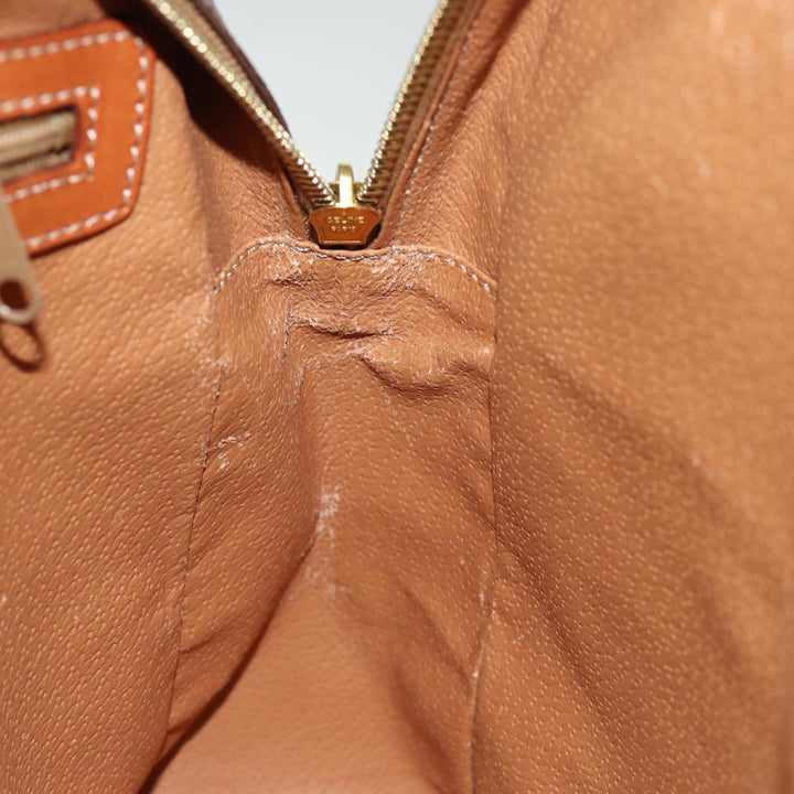 Celine Macadam Canvas Hand Bag PVC Brown Auth 74544
