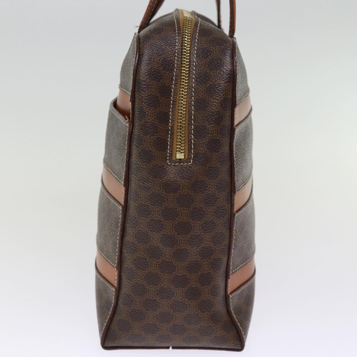 Celine Macadam Canvas Hand Bag PVC Brown Auth 74544