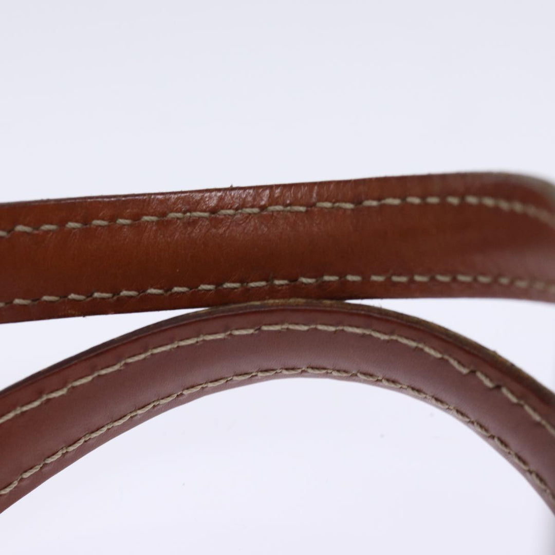 Celine Macadam Canvas Hand Bag PVC Brown Auth 74544