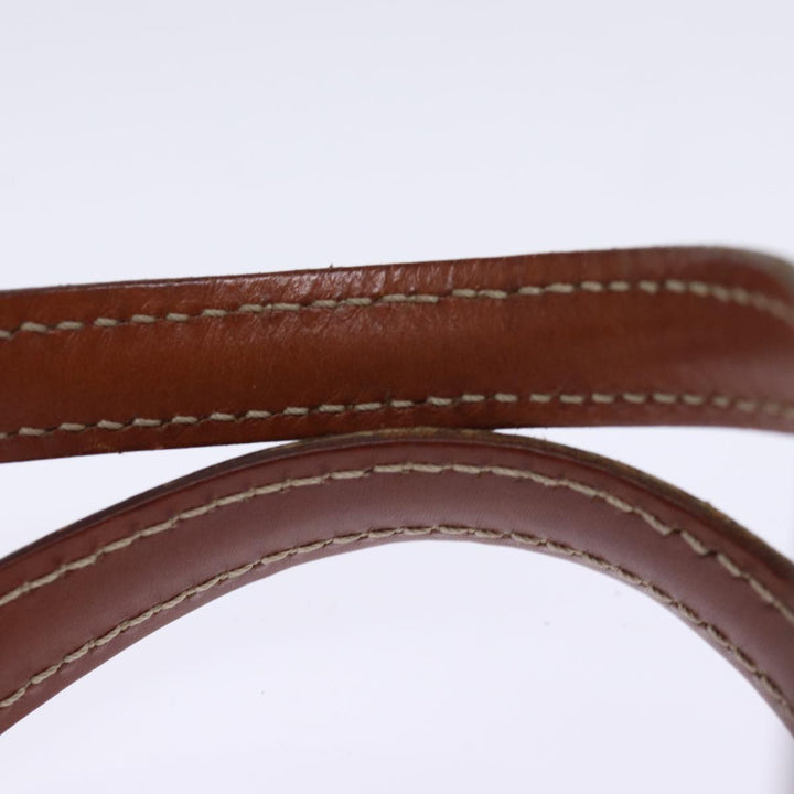 Celine Macadam Canvas Hand Bag PVC Brown Auth 74544