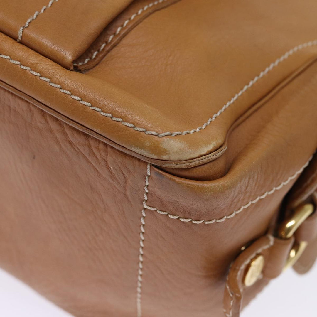 Celine Hand Bag Leather Brown Auth 74545
