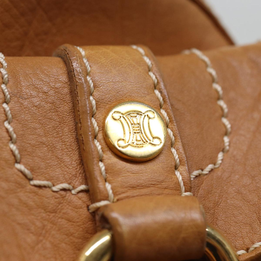Celine Hand Bag Leather Brown Auth 74545