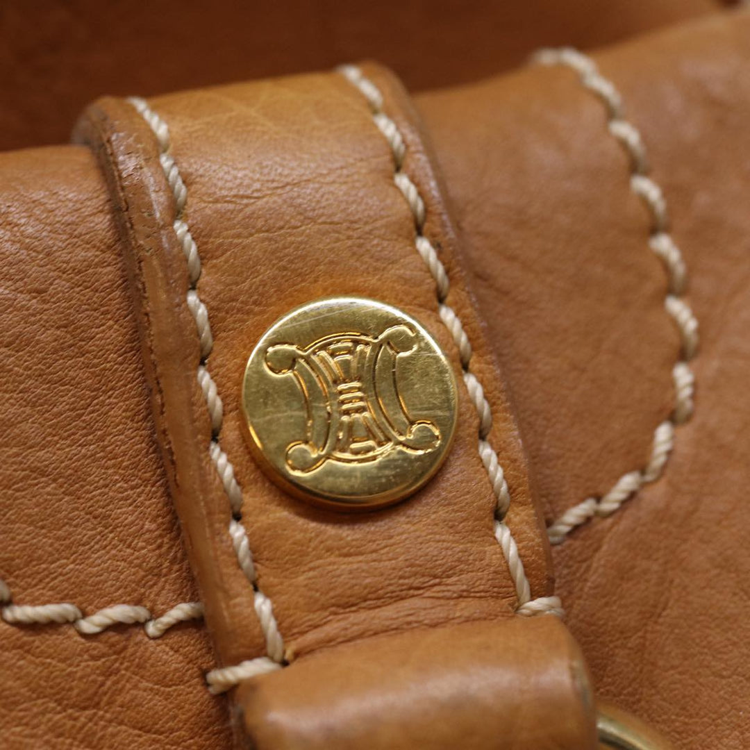 Celine Hand Bag Leather Brown Auth 74545