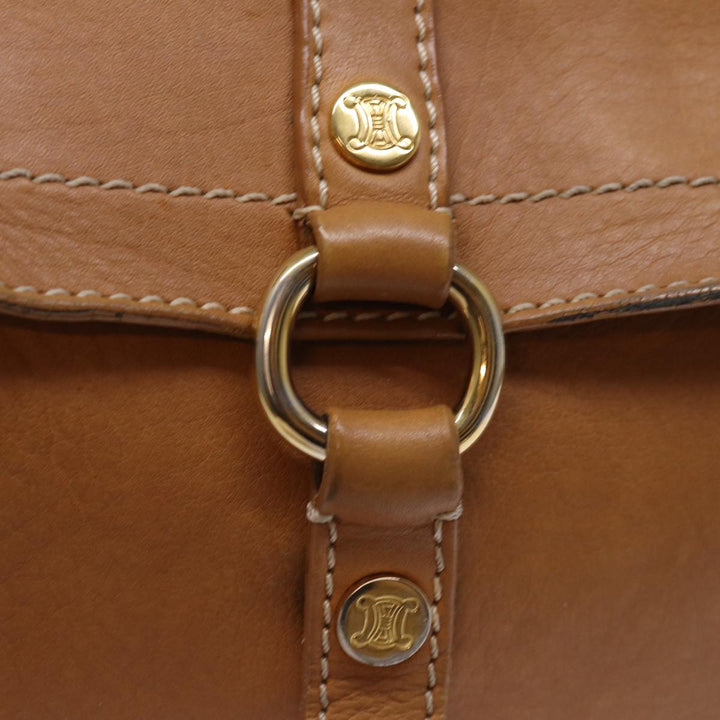 Celine Hand Bag Leather Brown Auth 74545