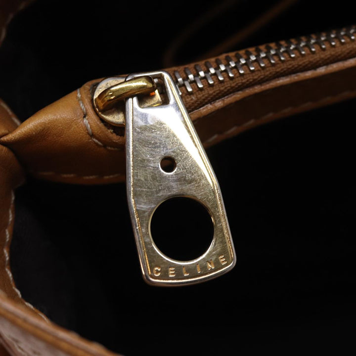 Celine Hand Bag Leather Brown Auth 74545