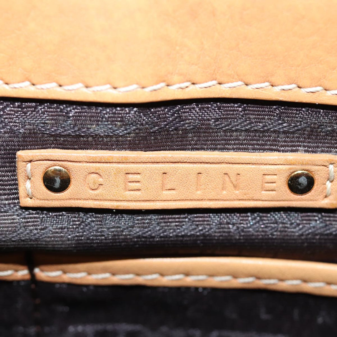 Celine Hand Bag Leather Brown Auth 74545