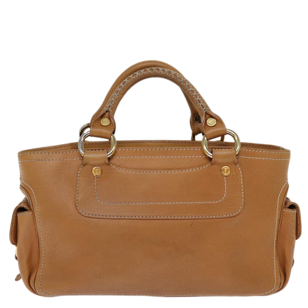 Celine Hand Bag Leather Brown Auth 74545