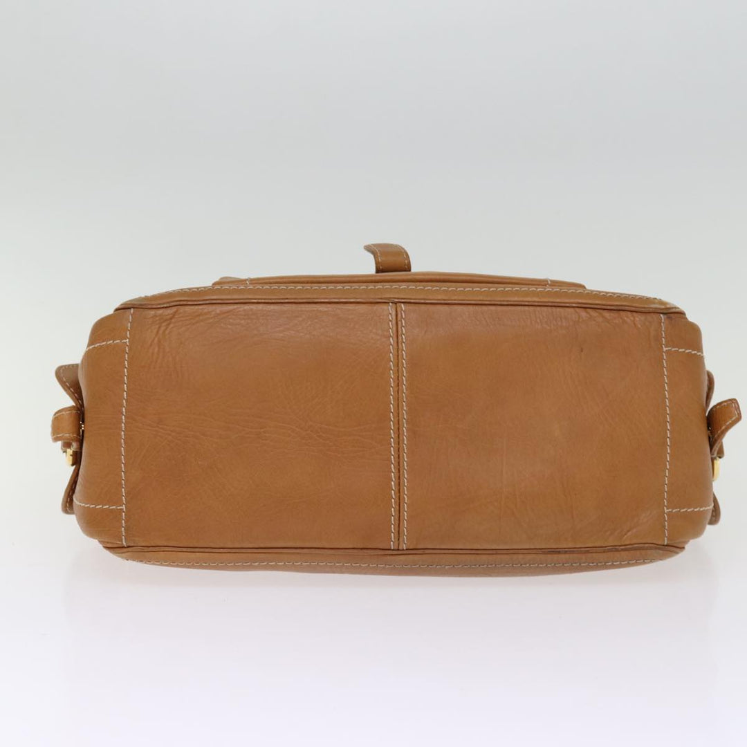 Celine Hand Bag Leather Brown Auth 74545