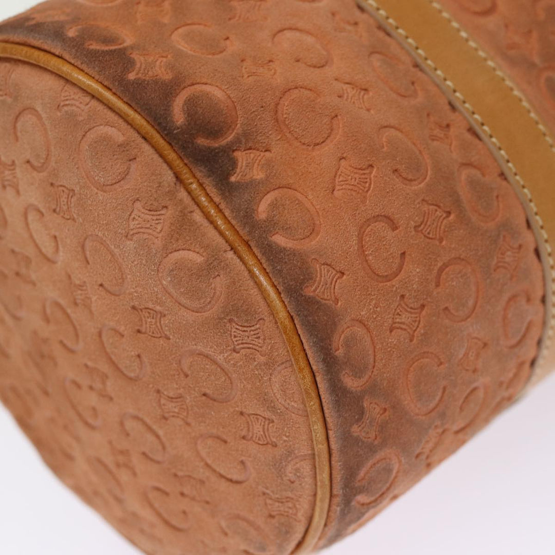 Celine C Macadam Canvas Hand Bag Orange Auth 74546