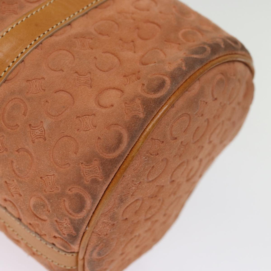 Celine C Macadam Canvas Hand Bag Orange Auth 74546