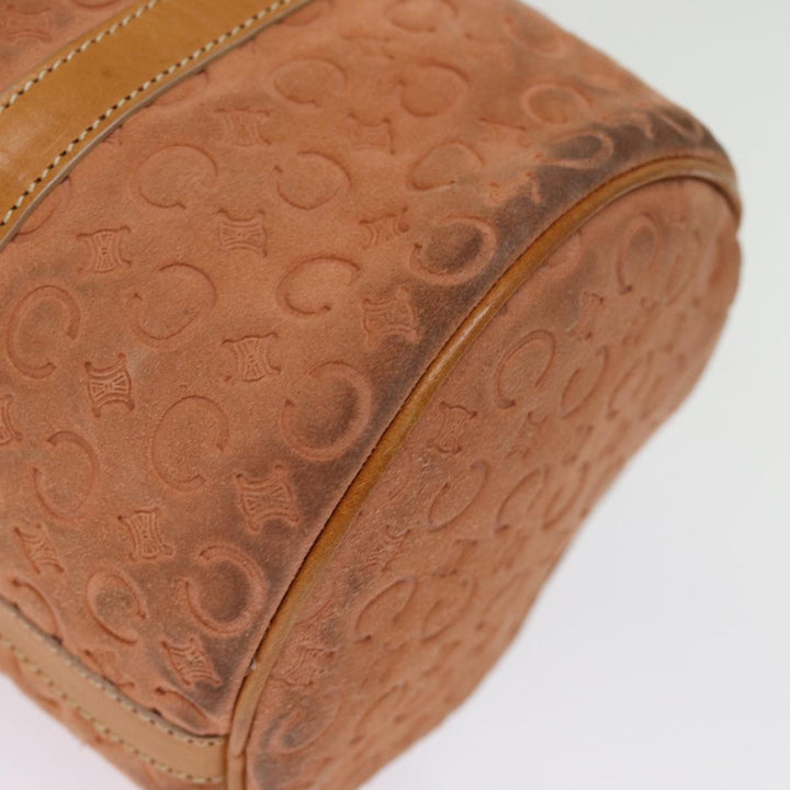 Celine C Macadam Canvas Hand Bag Orange Auth 74546