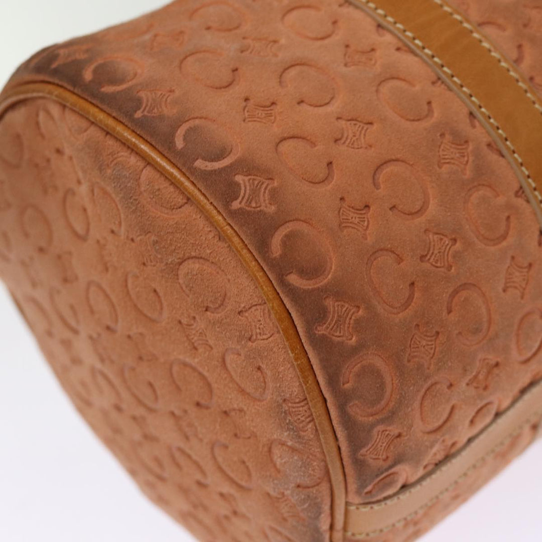 Celine C Macadam Canvas Hand Bag Orange Auth 74546
