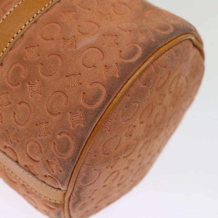 Celine C Macadam Canvas Hand Bag Orange Auth 74546