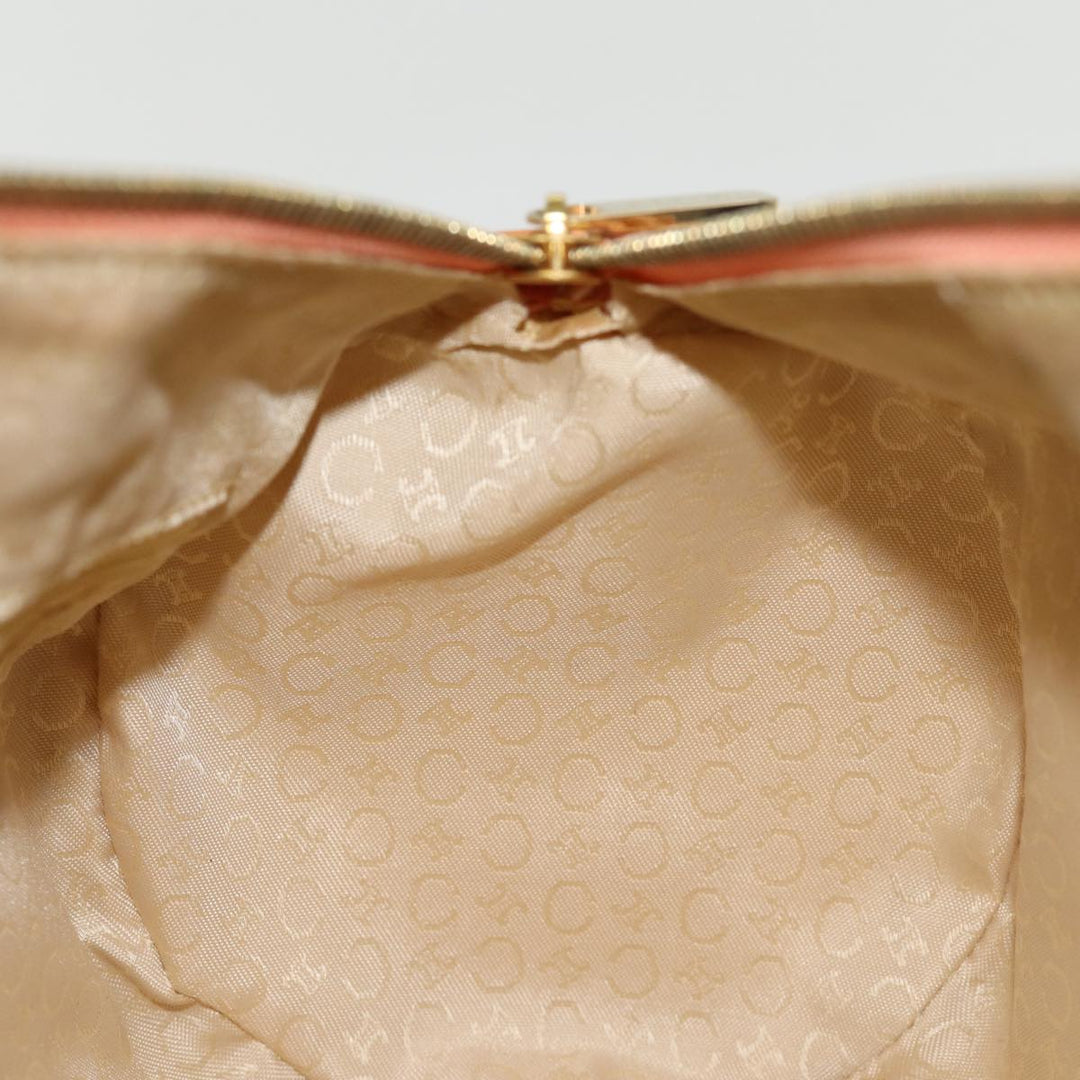 Celine C Macadam Canvas Hand Bag Orange Auth 74546