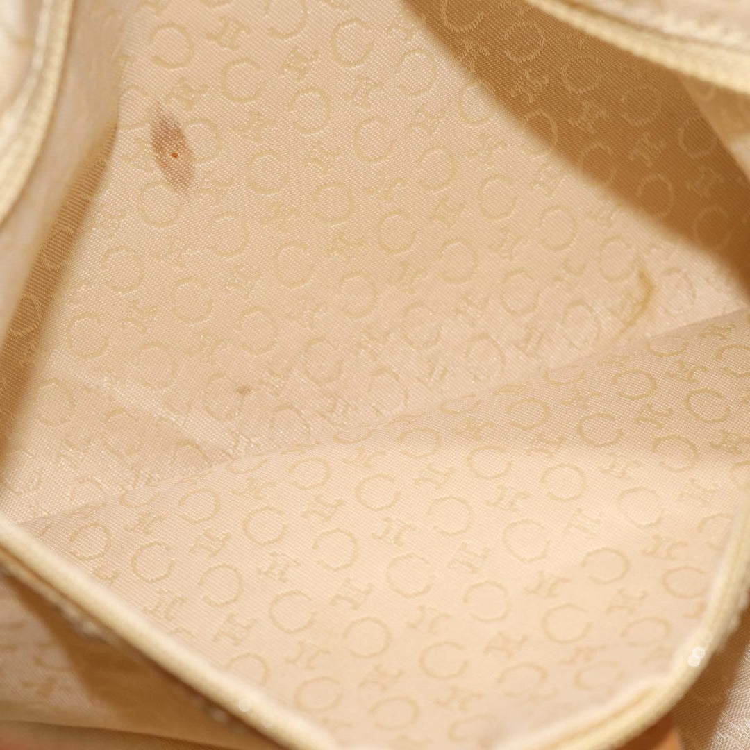 Celine C Macadam Canvas Hand Bag Orange Auth 74546