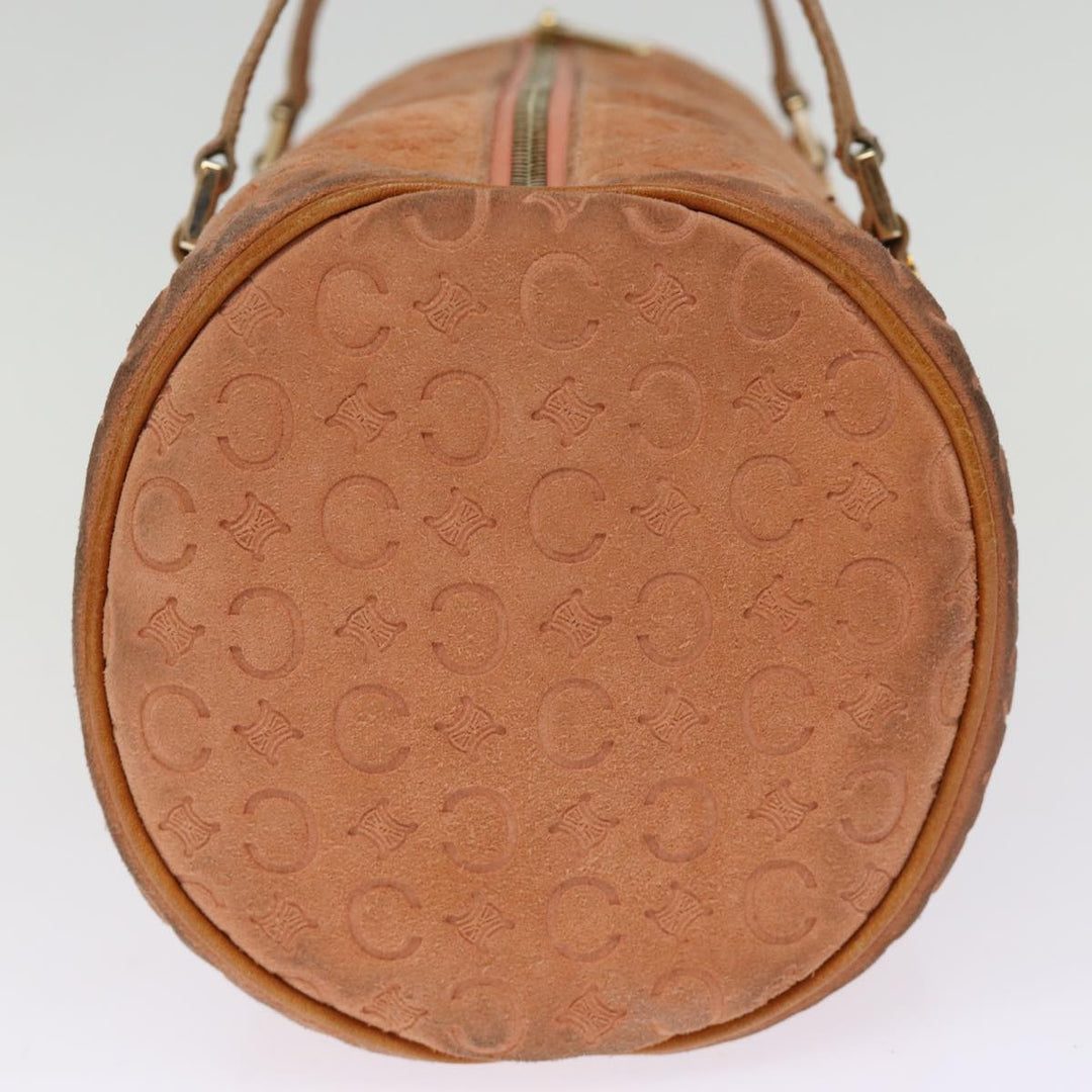 Celine C Macadam Canvas Hand Bag Orange Auth 74546