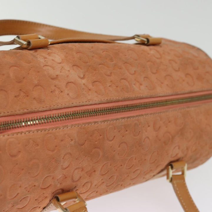 Celine C Macadam Canvas Hand Bag Orange Auth 74546