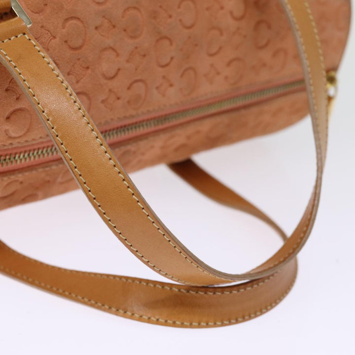 Celine C Macadam Canvas Hand Bag Orange Auth 74546