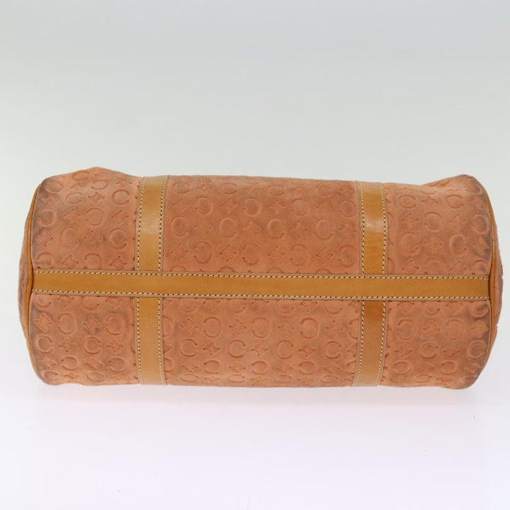 Celine C Macadam Canvas Hand Bag Orange Auth 74546