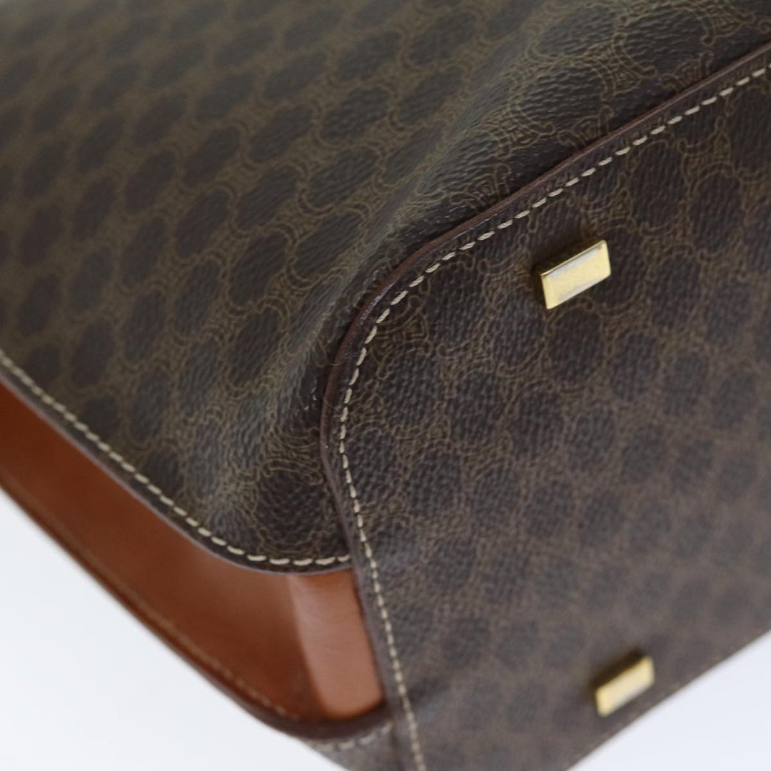 Celine Macadam Canvas Hand Bag PVC 2way Brown Auth 74548