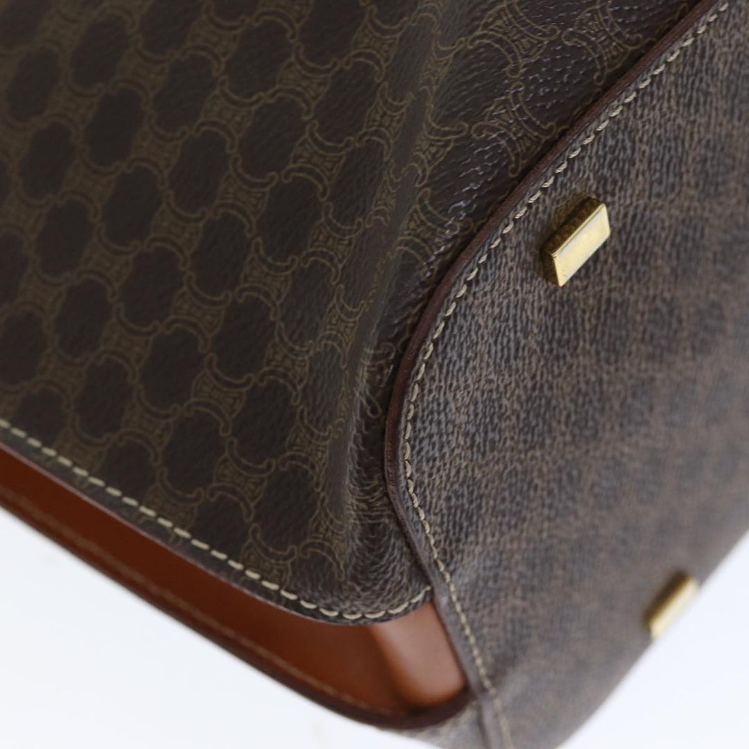 Celine Macadam Canvas Hand Bag PVC 2way Brown Auth 74548