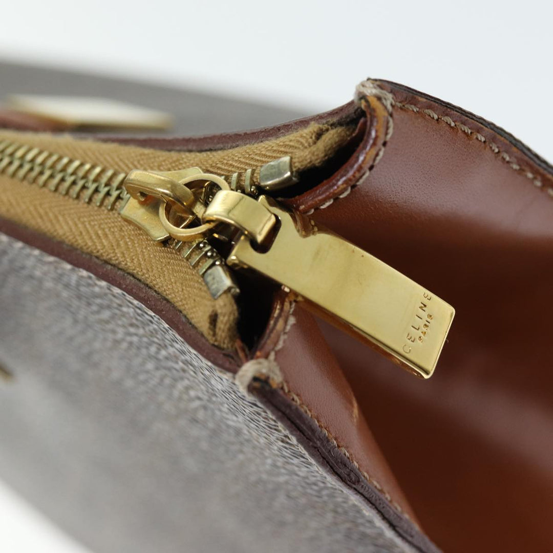 Celine Macadam Canvas Hand Bag PVC 2way Brown Auth 74548
