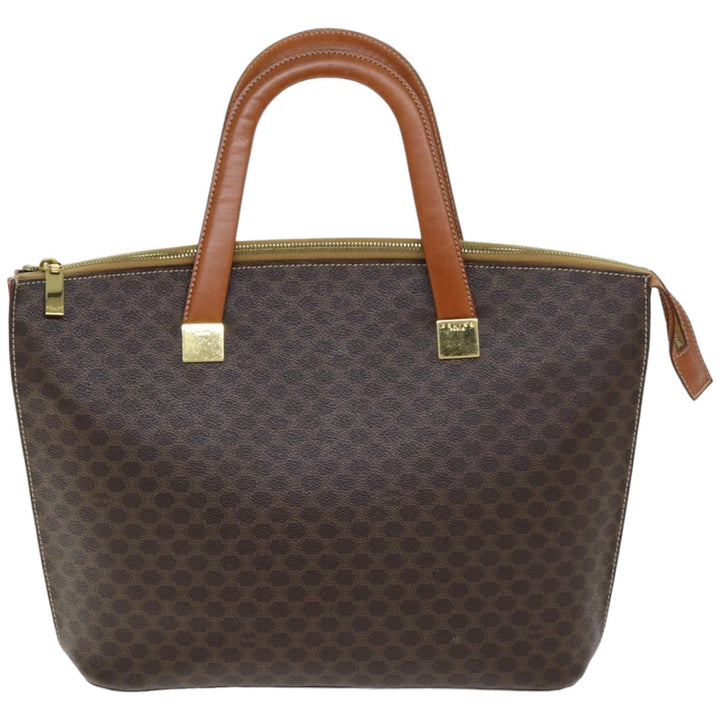 Celine Macadam Canvas Hand Bag PVC 2way Brown Auth 74548