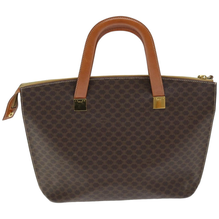 Celine Macadam Canvas Hand Bag PVC 2way Brown Auth 74548