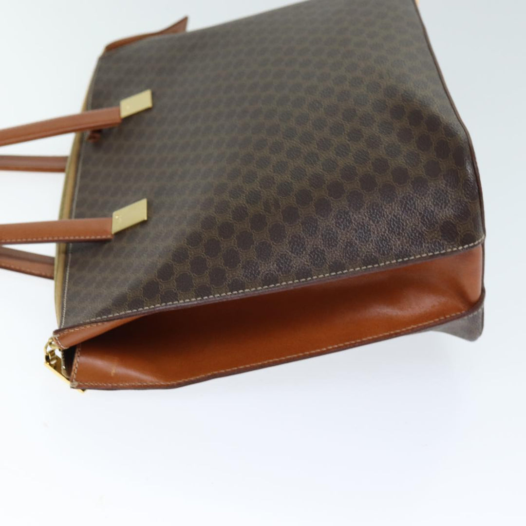 Celine Macadam Canvas Hand Bag PVC 2way Brown Auth 74548