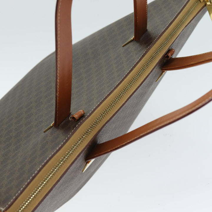 Celine Macadam Canvas Hand Bag PVC 2way Brown Auth 74548