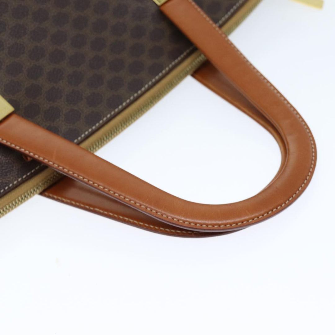 Celine Macadam Canvas Hand Bag PVC 2way Brown Auth 74548