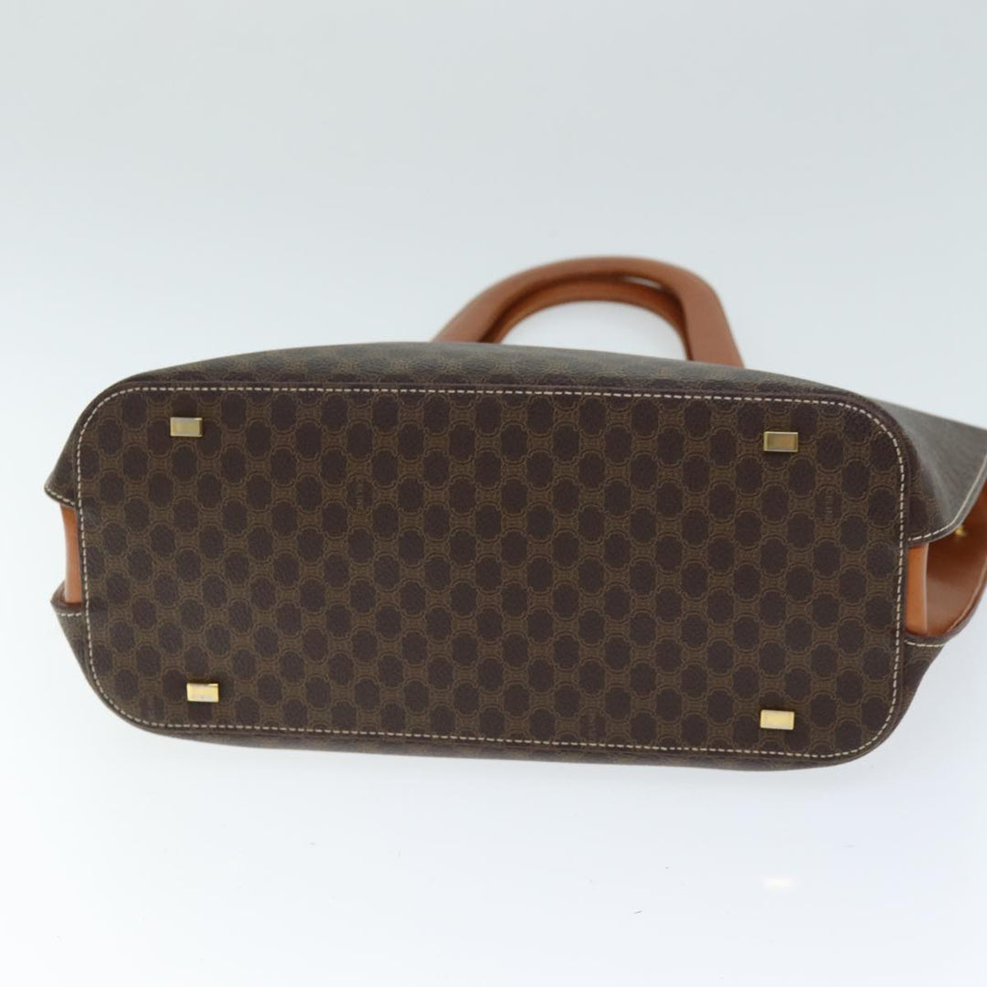 Celine Macadam Canvas Hand Bag PVC 2way Brown Auth 74548