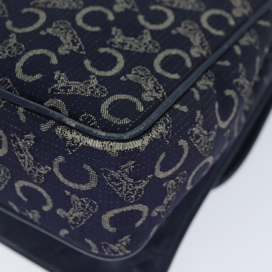 Celine C Macadam Canvas Hand Bag Navy Auth 74584