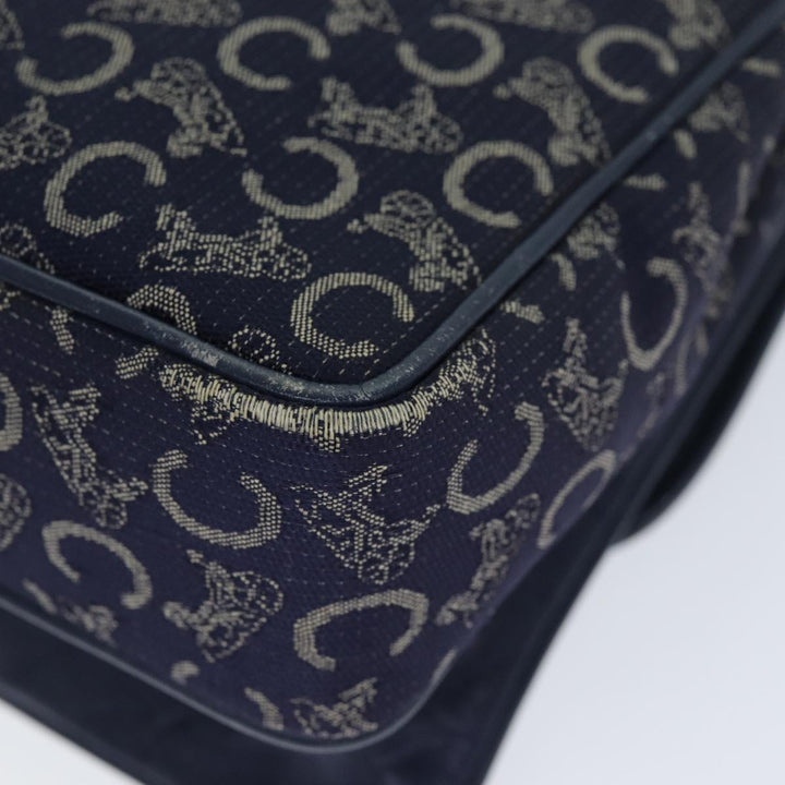 Celine C Macadam Canvas Hand Bag Navy Auth 74584