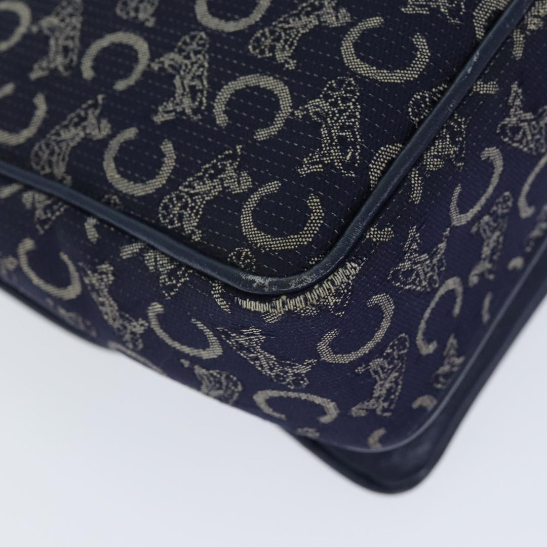 Celine C Macadam Canvas Hand Bag Navy Auth 74584