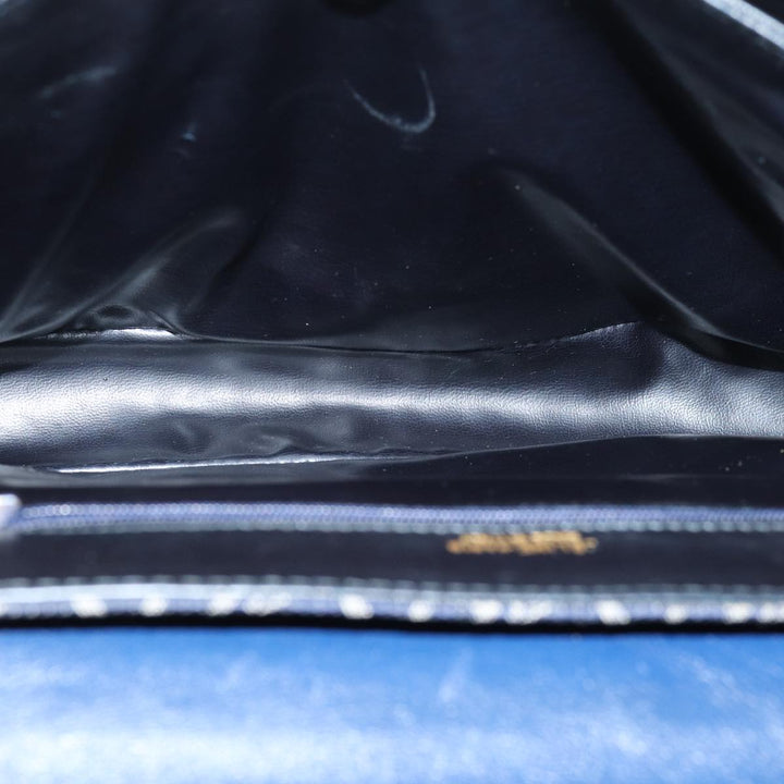 Celine C Macadam Canvas Hand Bag Navy Auth 74584