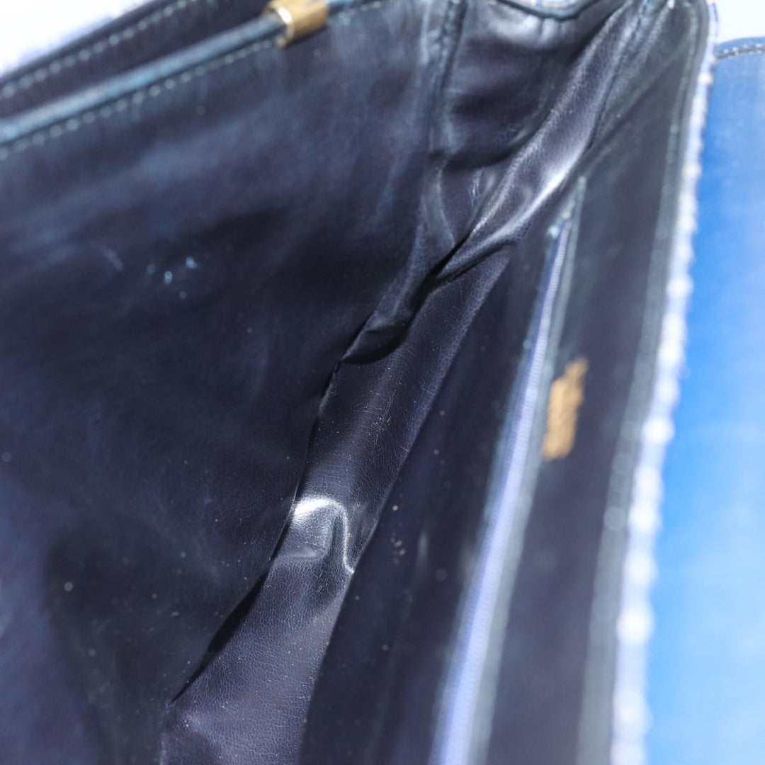 Celine C Macadam Canvas Hand Bag Navy Auth 74584