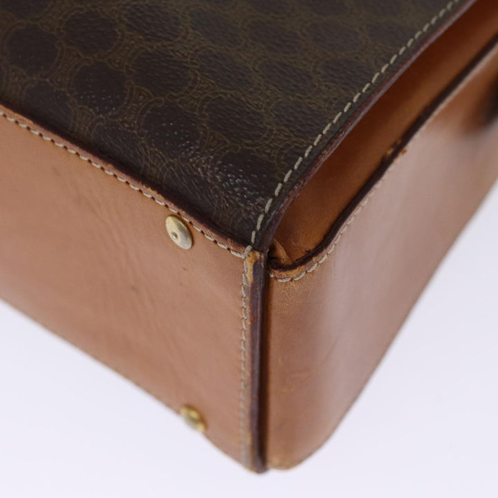 Top Quality Celine Macadam Canvas Hand Bag PVC Brown Auth 74620