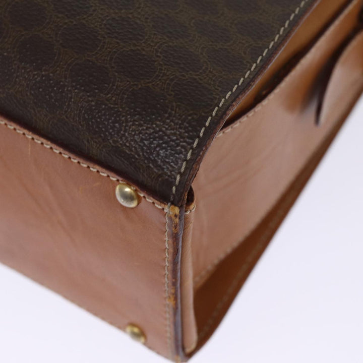 Top Quality Celine Macadam Canvas Hand Bag PVC Brown Auth 74620