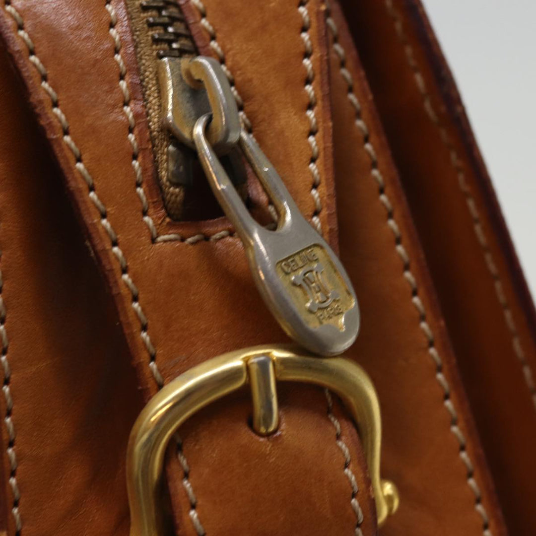 Celine Macadam Canvas Hand Bag PVC Brown Auth 74620