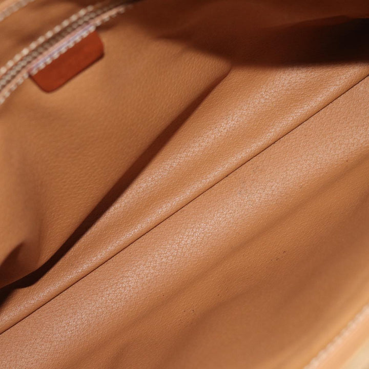 Celine Macadam Canvas Hand Bag PVC Brown Auth 74620