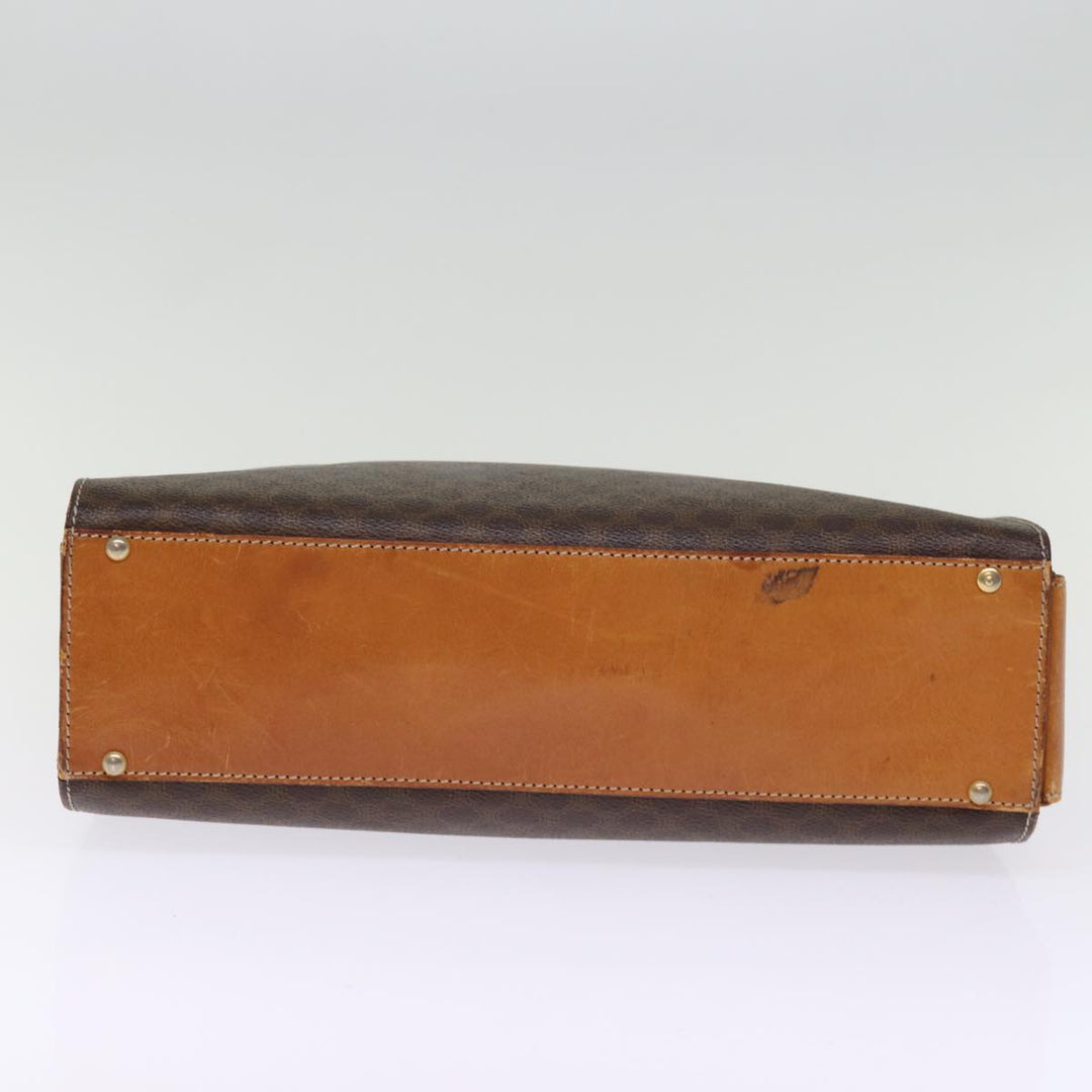 Celine Macadam Canvas Hand Bag PVC Brown Auth 74620