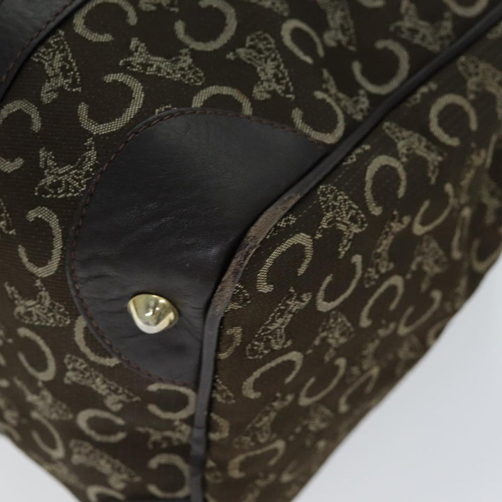 Celine C Macadam Canvas Hand Bag Brown Auth 74626