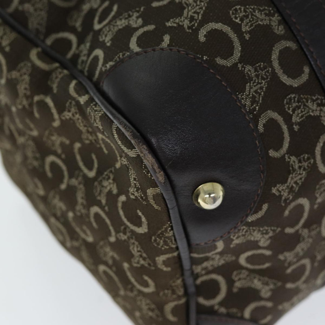 Celine C Macadam Canvas Hand Bag Brown Auth 74626