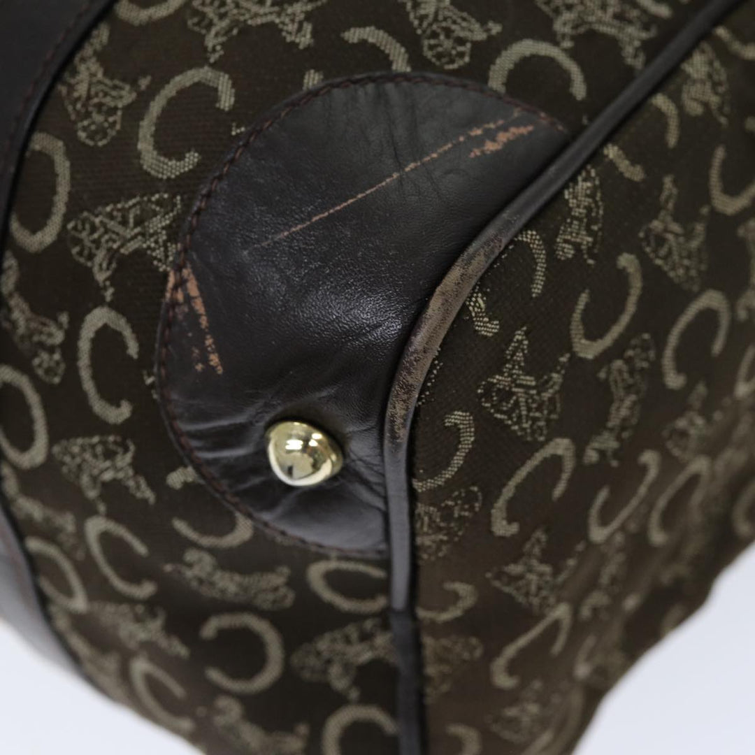 Celine C Macadam Canvas Hand Bag Brown Auth 74626
