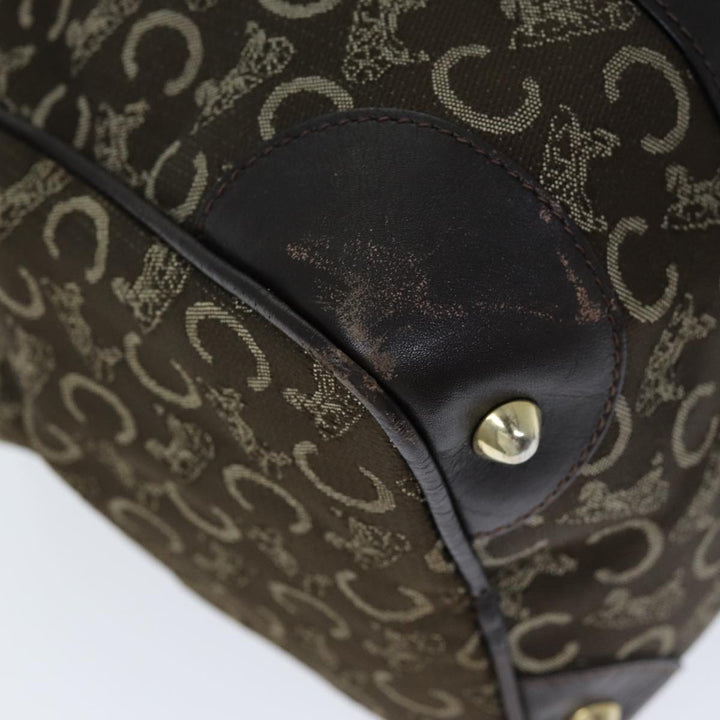 Celine C Macadam Canvas Hand Bag Brown Auth 74626