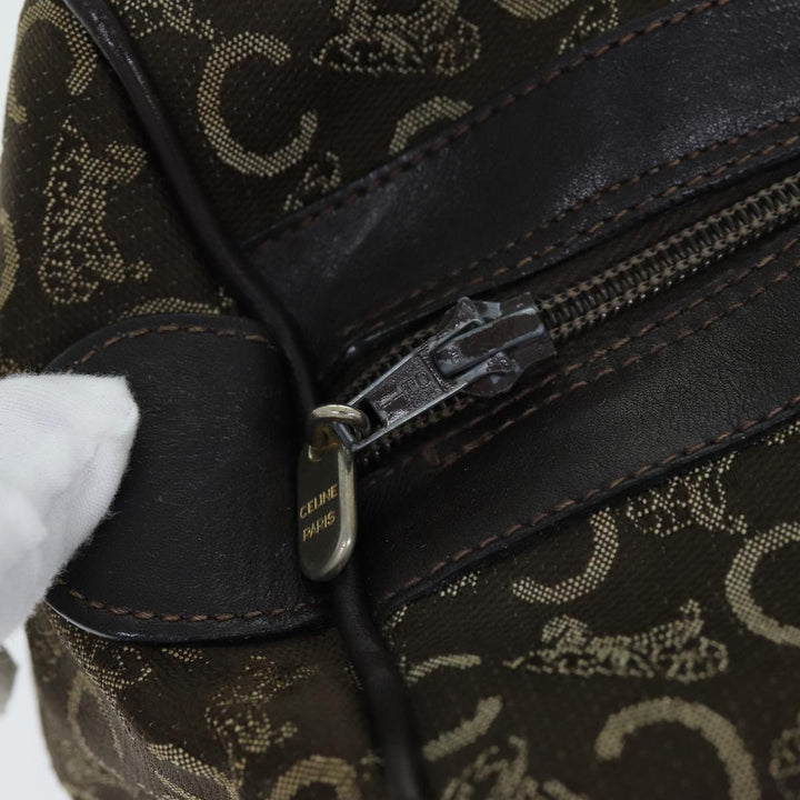 Celine C Macadam Canvas Hand Bag Brown Auth 74626
