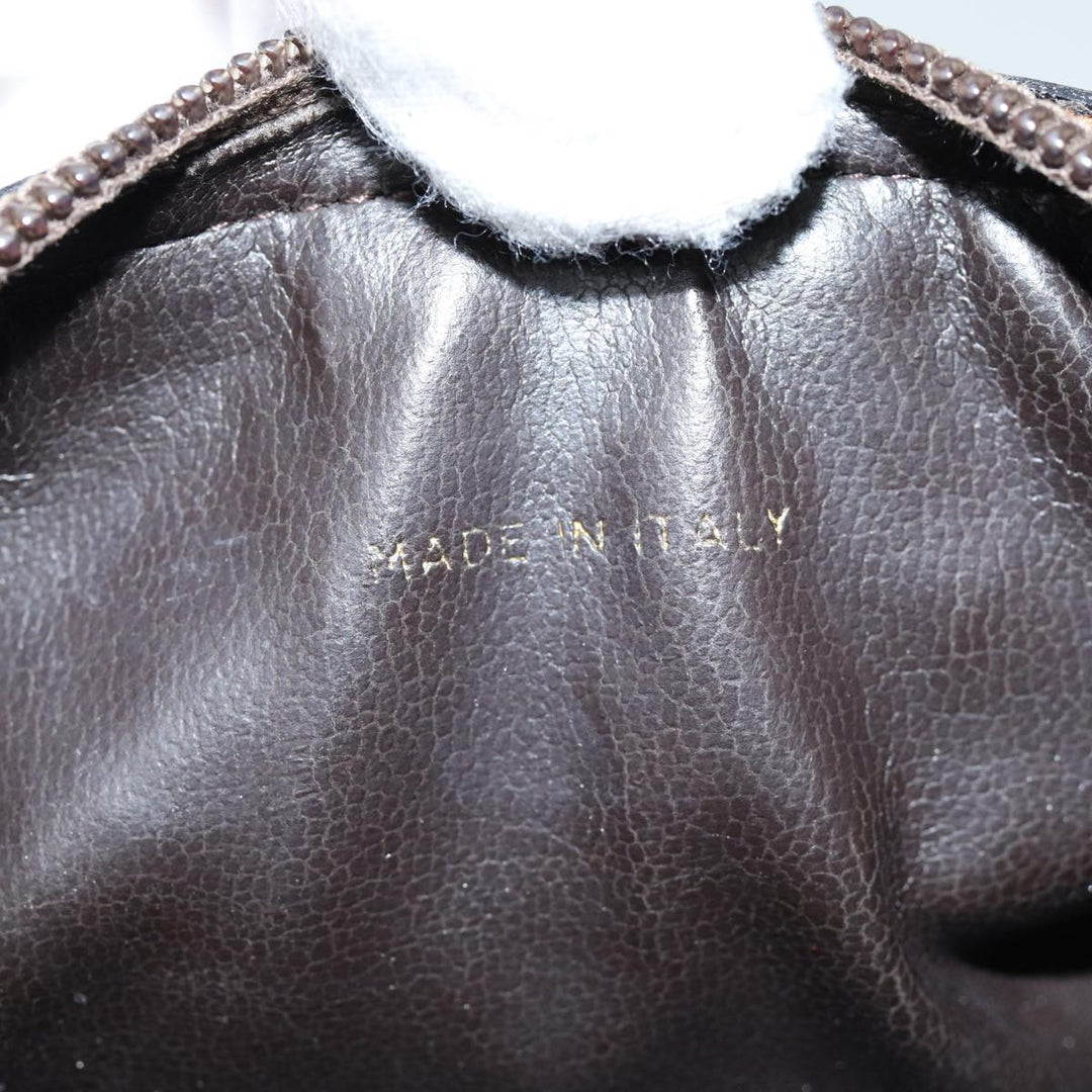 Celine C Macadam Canvas Hand Bag Brown Auth 74626