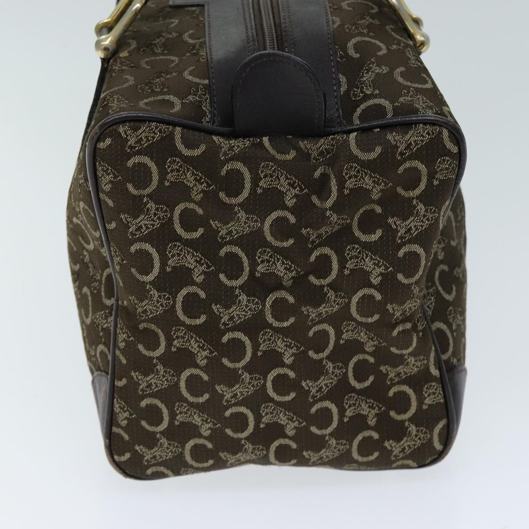 Celine C Macadam Canvas Hand Bag Brown Auth 74626